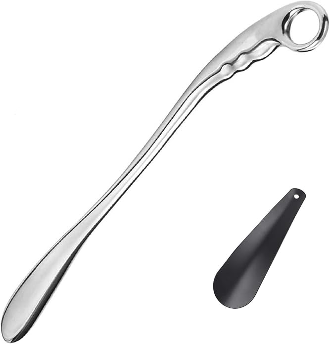 Shoe Horn Long Handle for Men Women Extra Long Handled Metal Wide Shoehorn for Seniors Solid Sturdy Durable Shoe Spoon Helper