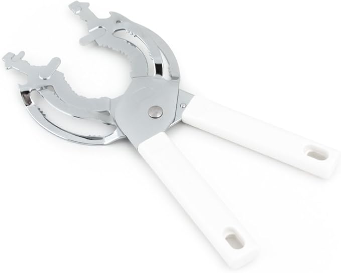 Farm to Table Jar and Bottle Vise/Opener 9 inch White