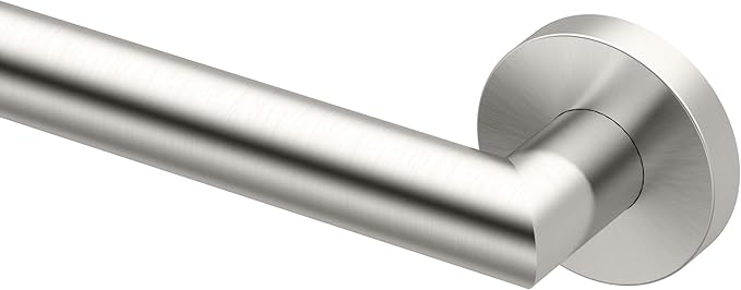 Gatco 972 Glam 18" Grab Bar, Satin Nickel | ADA Compliant Stainless Steel Safety Grab Bar for Bathroom | Total Length 21", 1.25" Dia.