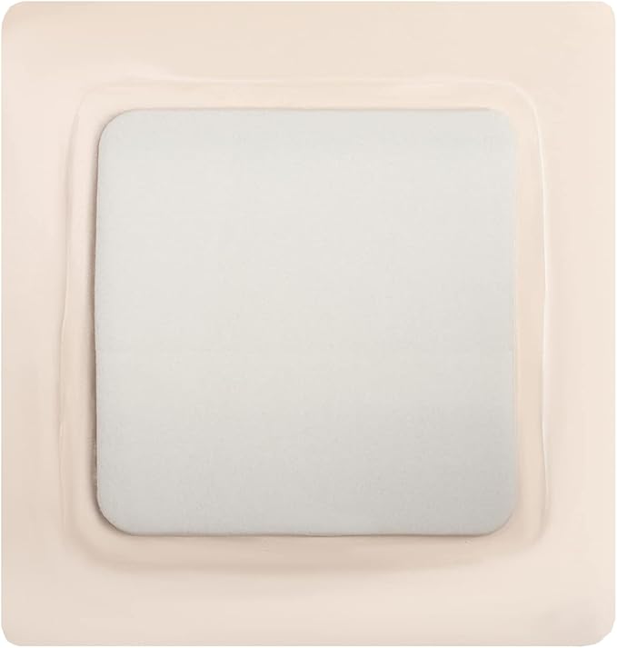Areza Medical - Silver Foam Wound Dressing Pad - Sterile - 6.5" X 6.5" (16.5 cm X 16.5 cm) - Adhesive Border - 5 PCS per Box