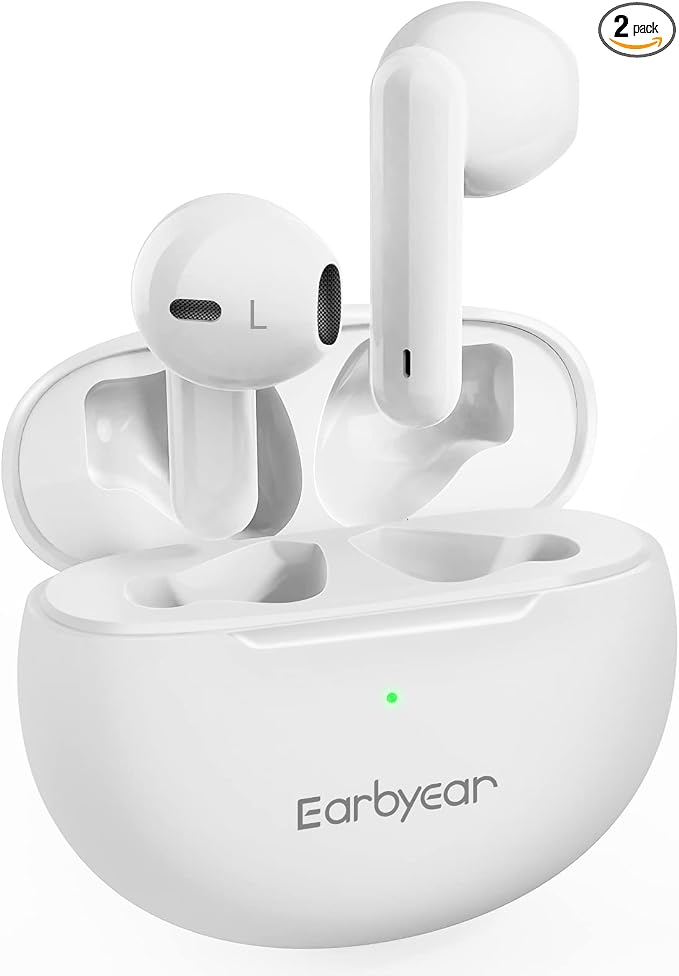 Hearing Aids, Earbyear Rechargeable Hearing Aids for Seniors with Noise Cancelling, Hearing Amplifier Personal Sound Amplification Devices with Portable Charging Case