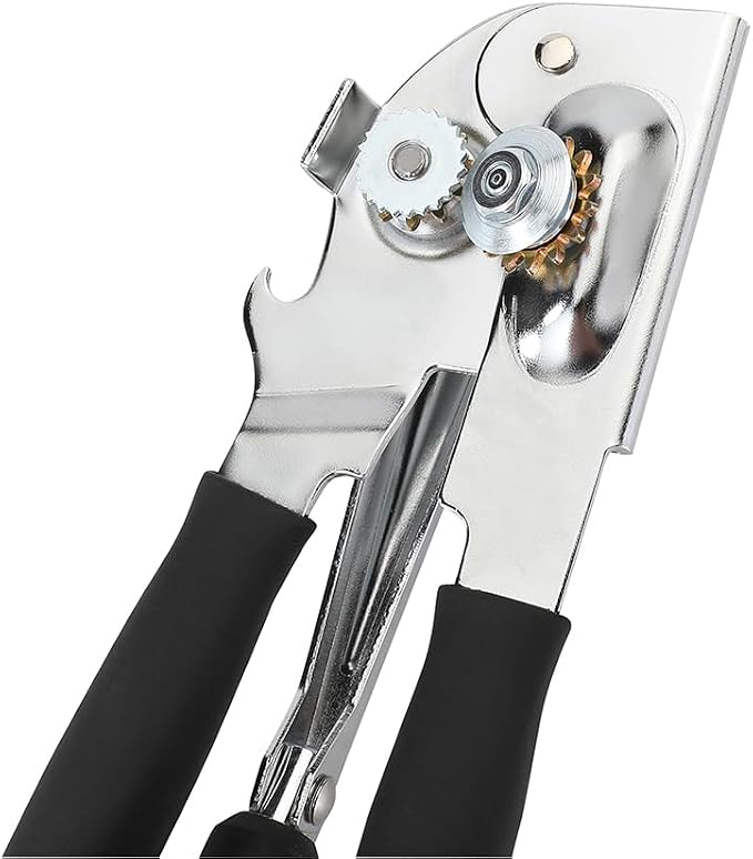 Manual Can Opener,Heavy Duty Easy Ergonomic Crank for Seniors & Arthritis | Commercial Stainless Steel,Smooth Edge,Easy to Use,Long handle,Works Quickly,for Restaurants & Home Kitchens