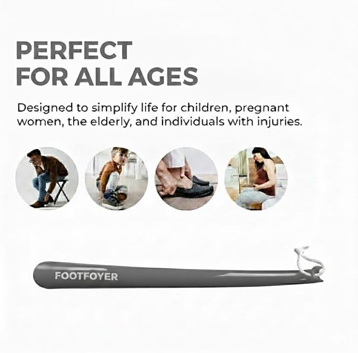 Long shoehorn that is comfortable to wear and has a handle is ideal for both men and women