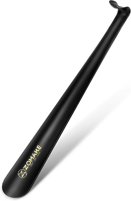 ZOMAKE Shoe Horn Long Handle for Seniors Men Women,Metal Long Shoehorn for Boots,16.5" Shoe Spoon Helper