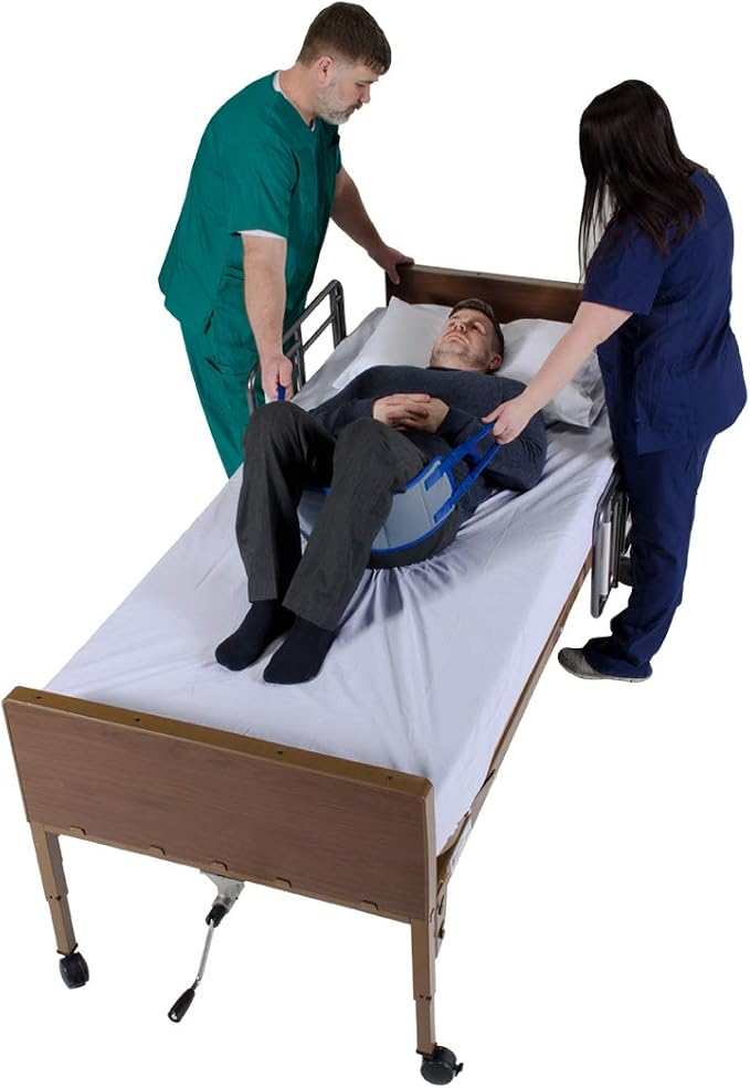 Patient Aid Transfer Sling - Moving Assist Hoist Gait Belt Harness Device with Heavy Duty 400lb Weight Capacity, Padded Handles, Extended Length & Width - 8" x 23.5", Slip-Proof Lining