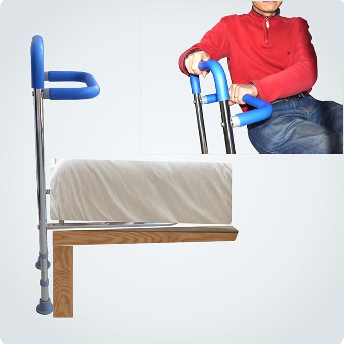 Elderly Assis Bedside Assistance Stainless Steel Bed Assist Rail Handle, Guard Grab Bar Bed Stability