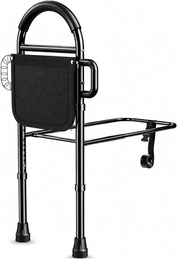 Medical king Bed Rails for Elderly Adults Safety Bed Assist Rails for Seniors with Adjustable Heights ASTM Approved Easy to get in or Out of Bed with Floor Support