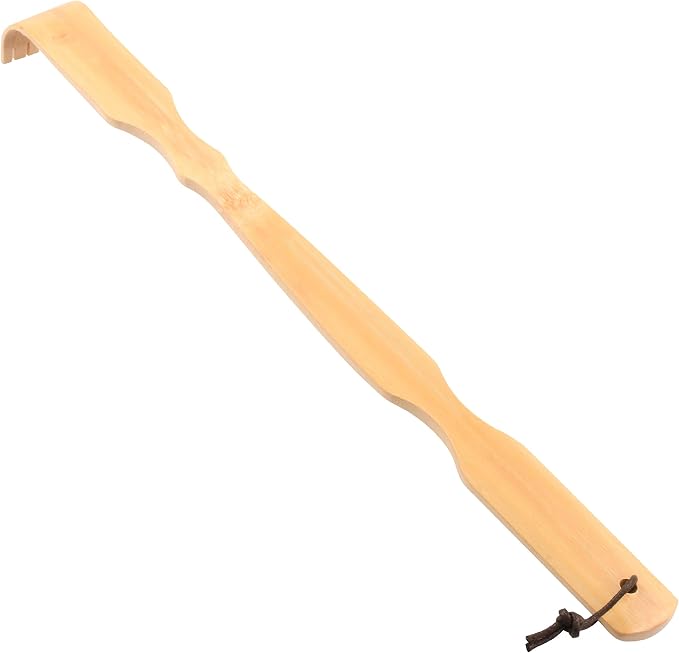Wooden Bamboo Back Scratcher, 17" Natural Handmade 1 Pack | Back-Scratchers for Men and Women, New Upgraded Long Massager, Relaxation Gifts for Mom and Dad, Gifts for Father's Day
