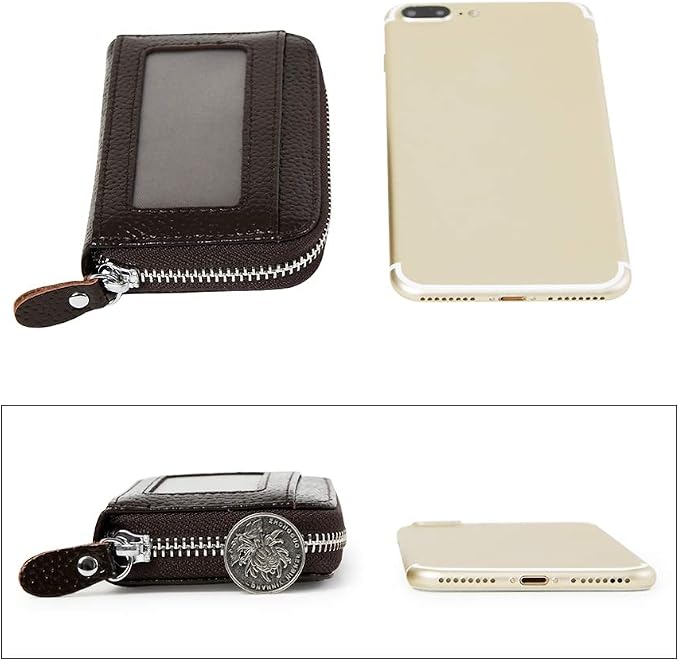 Women's RFID Blocking 12 Slots Credit Card Holder Leather Accordion Wallet