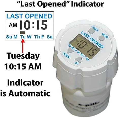 TimeCap Bottle Cap with Last Opened Time Stamp & Reminder | Tracks Last Open Date for Medication, Vitamins, Supplements & Pet Care
