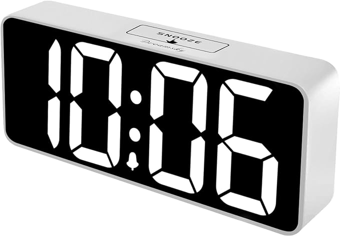 DreamSky Large Digital Alarm Clock Big Number for Seniors/Visually Impaired | 9 Inches Electric Clocks for Bedroom, Jumbo Display Fully Dimmable Brightness, USB Ports, Adjustable Alarm Volume