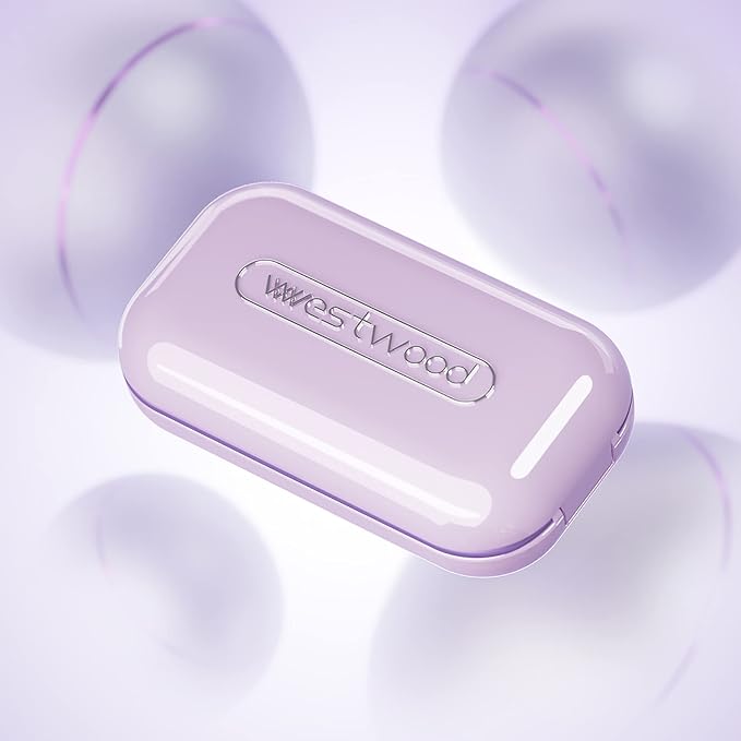 DUBSTAR Small Pill Cutter Splitter for Small and Tiny Pills, Portable Pretty Pill Cutters for Large Pills, Cuts Vitamins Tablets for Purse Pocket (Purple)