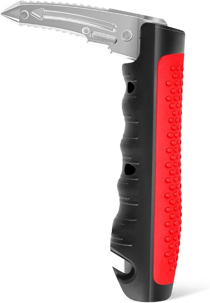 Kaiedos Car Door Handle for Elderly, 3-in-1 Car Handle Assist for Seniors, Portable Auto Cane Vehicle Support Handle, 500 lbs Capacity, Non-Slip Door Assist Bar (Red)