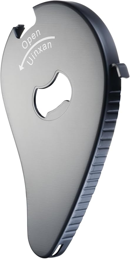 Jar Bottle Can Opener for Weak Hand & Seniors with Arthritis-Easy Twist Off Caps (0.6"-2.7") & Pull Tab Seals,Unique Kitchen Gadget,Multi,Portable Christmas Gifts for Elderly/Women/Men (Black)
