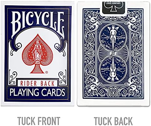 Bicycle Rider Back Playing Cards 12 Pack Poker Size Red Blue Bulk Set | Air Cushion Finish, Made in USA, 6 red and 6 blue decks, 52 cards plus 2 Jokers per deck, Classic design