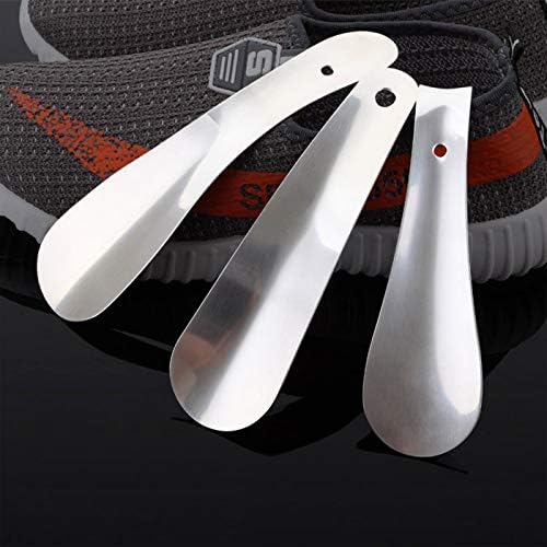 Shoe Horn for Seniors Men Women - Metal Helper Spoon Small Travel Shoehorn | Premium Stainless Steel, Short Travel Size, 6 Inch Long Shoe Tongue