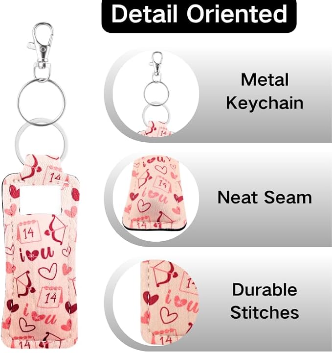 Chapstick Holder Key Chain Lipstick Holder Lip Balm Holder Keychain | Stocking Stuffers Gift, Compatible with Chapstick, Lip Balm and Lipstick, Bag Charm Accessories, Gifts for Women Friend