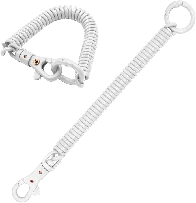Spiral Coil Spring Keychain, Anti-lost Key Chain Holder Lanyard Cord with Lobster Clasp