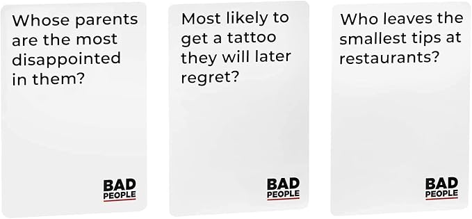 BAD PEOPLE Party Game + After Dark Set – Hilarious Adult Card Game for Friends & Game Night | Funny Conversation & Icebreaker Board Game for Parties, Pregames, Social Gatherings & Fun Gift Ideas