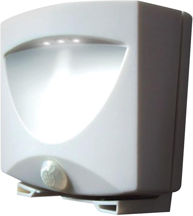 Maxsa Innovations Gardener's Supply Company Step Light, white (40341) | Battery Powered, Automatic Motion Activation then turns off after 30 seconds, Made of Plastic, Weatherproof, White