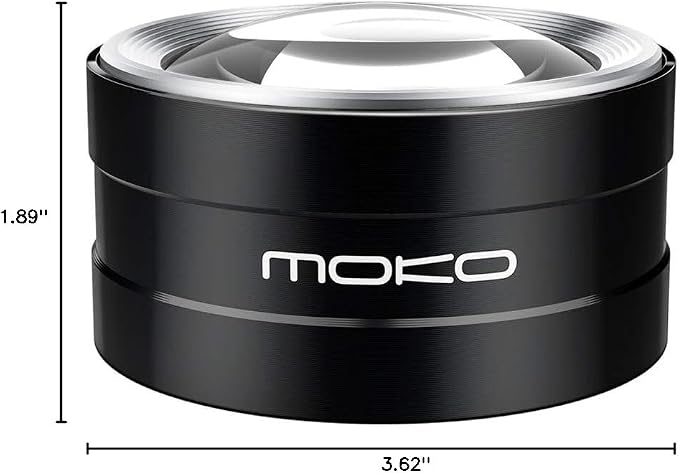 MoKo LED Lighted Desktop Magnifier Dome with 5X Magnification, Magnifying Glass with Light Large Viewing Area for Seniors Reading, Inspection, Exploring, Coins, Low Vision - Carrying Case Included