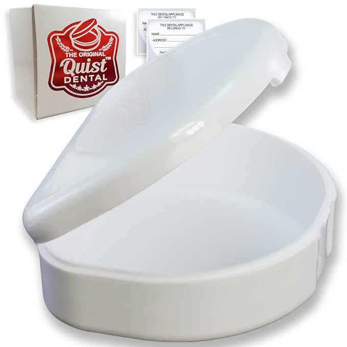 QUIST (TM) Solid Orthodontic Retainer Case (White)