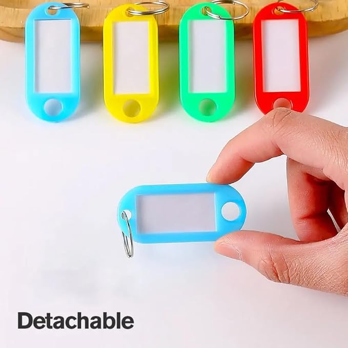 Portable Key Organizer with Key Tags Set 30 Colored Key Labels with Janitor Key Ring Hoop Key Chain Frequency Management Multiple Keys Holder for Unit Property Manager Office Cabinet Keys