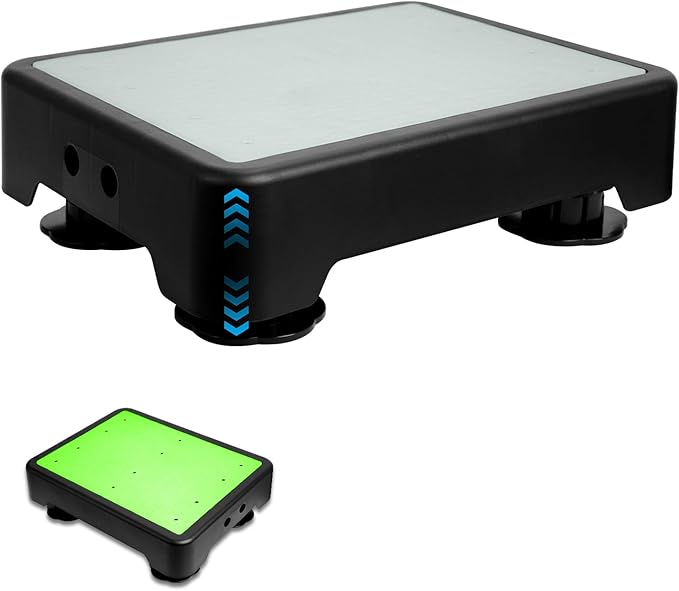 Adjustable Step Stool for Adults - Noctilucent Bed Step Stools, 600 LBS Capacity Non-Slip Safety Step Platform Indoor and Outdoor for Seniors and Adults, Wide Step Stools Elderly Assistance at Night