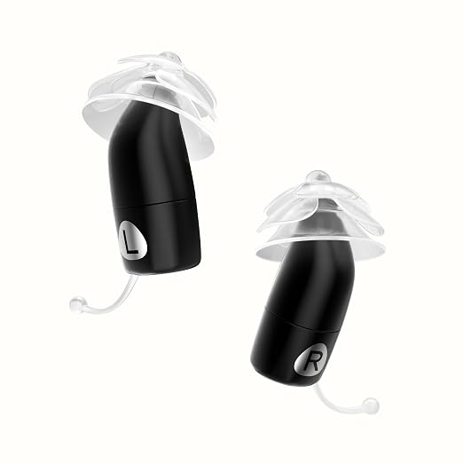 Ceretone SuperMini OTC Hearing Aids for Seniors, Rechargeable Invisible Hearing Aids with Wind Noise Reduction, Auto On/Off, Easy-to-Use Digital Hearing Aids for Mild to Moderate Hearing Loss, Black