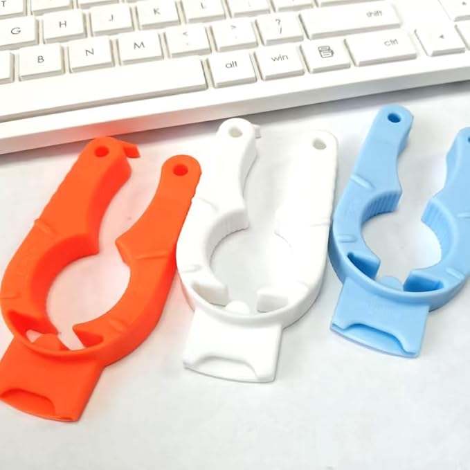 6 Pcs Water Bottle Opener – Multifunctional Plastic Bottle Cap Opener & Soda Can Opener, Ergonomic Design for Arthritic Hands, Weak Grip, Seniors & Elderly (3 Colors)