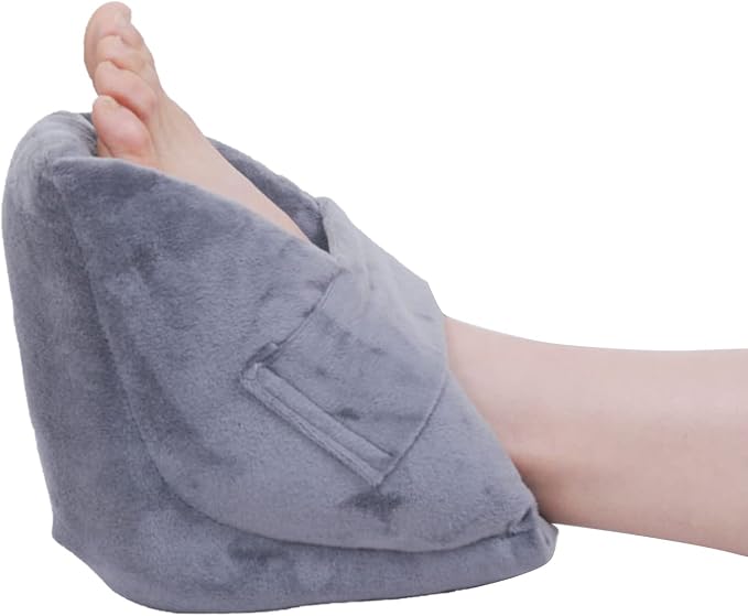 GREUS Heel Elevation Pillow Heel Protector for Bed Sores Heel Pressure Relieve Cushion Anti Bed Sore Pad Leg Rest Ulcer Elevator Foot Ankle Support Pillow for Elderly Wheelchair Bedridden Patients