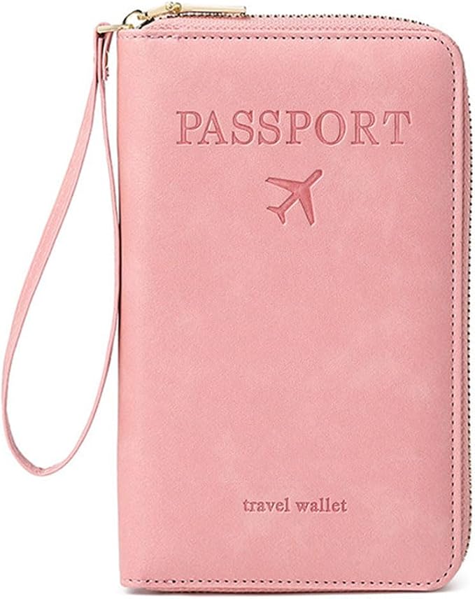 Passport Holder for Travel Women and Men RFID Blocking Passport Holder with Zipper Multi-functional Passport Wallet Passport Case Passport cover Travel Essentials