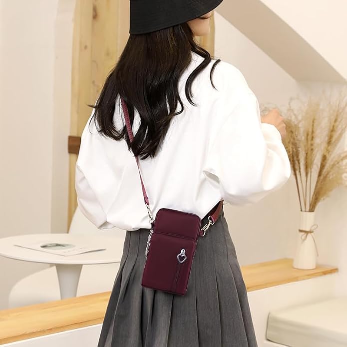 Small Crossbody Bag for Women - Mini Phone Purses with Crossbody Strap and Wallet - Nylon Arm Bag