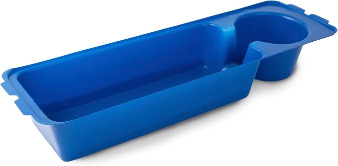 Heavy Duty Clear Plastic Insert/Tray/Cup Holder for Walker Basket (Blue)