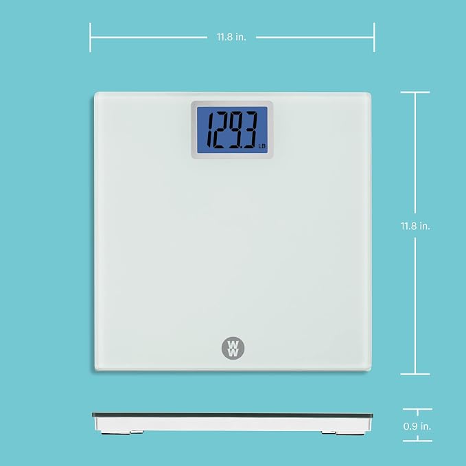 Weight Watchers Scales by Conair Scale for Body Weight, Digital Bathroom Scale in White