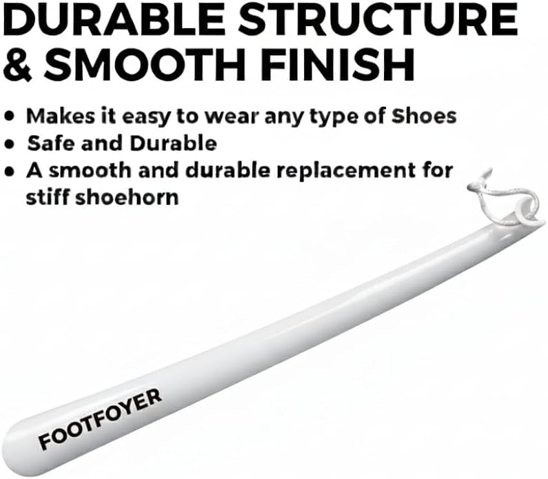 Long shoehorn that is comfortable to wear and has a handle is ideal for both men and women