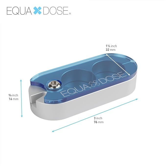 EQUADOSE Pill Splitter with Premium and Durable Aluminum Blades, Safely and Cleanly Cuts Small and Large Tablets, Vitamins, and Pills, Easy Tablet Divider for Accurate Medication Dosing