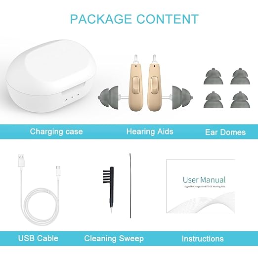 True Hearing Aids Not Amplifier 11 Channels Professional Rechargeable Hearing Aids for Seniors Serve with Noise Cancelling Hearing Aid with Magnetic Charging Box