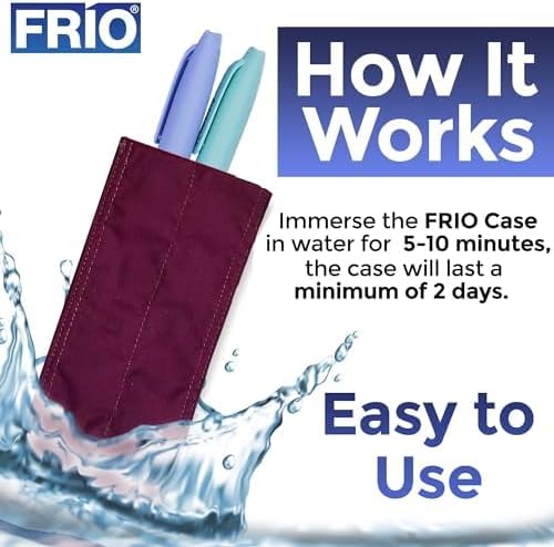 FRIO Cooling Wallet - Insulin & GLP-1 Cooler for 45+ Hours - GLP-1 Shots Holder - Red - Individual