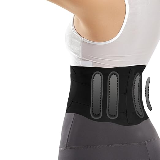 Super Thin Back Brace for Lower Back Pain Women Men, Lumbar Support Waist Support Brace for Women Lower Back Pain Relief Products, Hip Belt Waist Belt Sciatic Nerve Brace for Women Men (Black, Small)