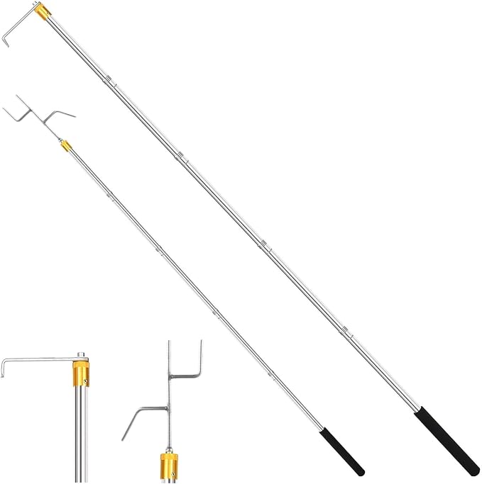 Truck Cargo Grabber - Telescoping Pickup Truck Bed Retriever Tool Cargo Retrieval Hook Truck Grabber Reach Tool Heavy Duty Truck Bed for Trucks SUV Trailers RVs 16-60 Inch