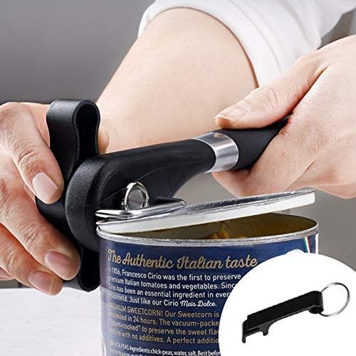Safe Cut Manual Can Opener, Handheld With Soft Grips, Ergonomic Smooth Edge, Food Grade Stainless Steel Cutting Can Opener for Kitchen & Restaurant