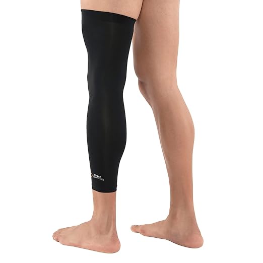 Copper Compression Leg Compression Sleeve - Copper Infused Knee Stabilizer Brace for Running, Meniscus Tear, ACL, MCL, Arthritis, Joint Pain Relief - Thigh & Calf Support for Men & Women 2 Pack Large