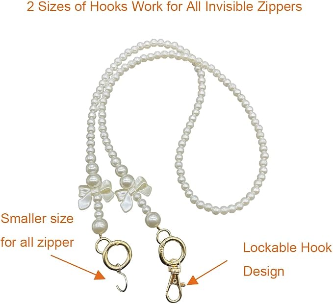 ZipSeven Zipper Puller for Dress and Boots Jewelry Design Zipper Helper Zip Up and Down with Easy Zip Hook Aid Puller Pull by Yourself (French)