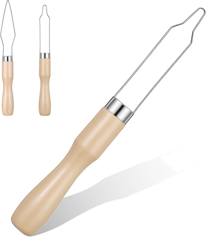 3 Pcs Wooden Button Hook and Zipper Pull with Easy-Grip Handle | Button Helper Wood Button Assist Tool for Shirts,Coats,Dresses,Ideal Button Aids for Arthritis & Limited Dexterity
