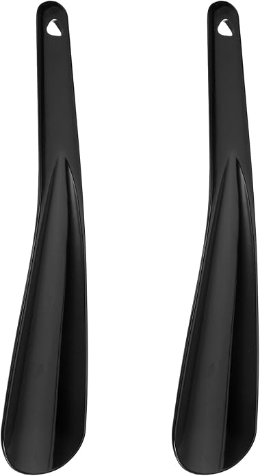 HARFINGTON Shoe Horn Plastic Straight Handle Shoe Helper Metal Shoehorns for Women Men Seniors Boots