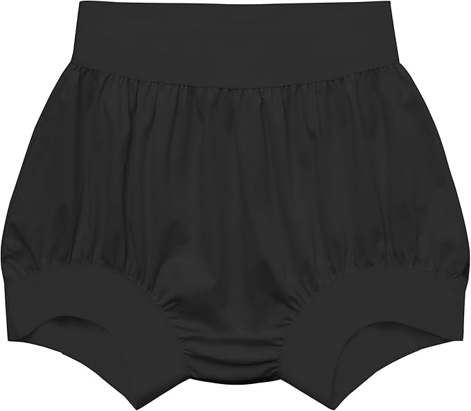 Adult Cloth Diaper Cover Waterproof Plastic Pants Rubber Underwear for Incontinence Leak Proof Washable (BlackXL)