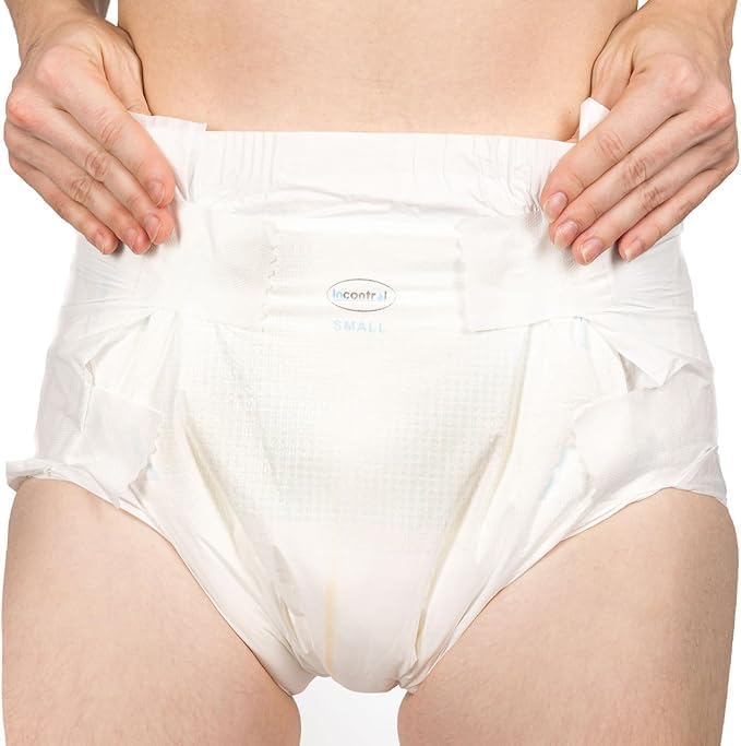 InControl BeDry EliteCare Incontinence Tabbed Briefs for Women and Men - Adjustable Unisex Maximum Absorbency Disposable Diapers with Whiff-X Odor Elimination Technology (2X-Large, 2 Count)