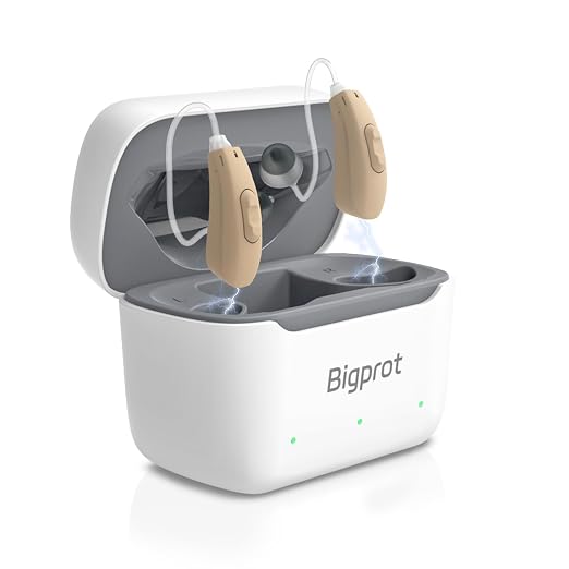 OTC Hearing Aids for Seniors, Superior Sound Quality, Comfort & Invisible design, AI Noise Cancellation, 120+ Hours of Charging Case Usage, 3 Smart Scene Modes