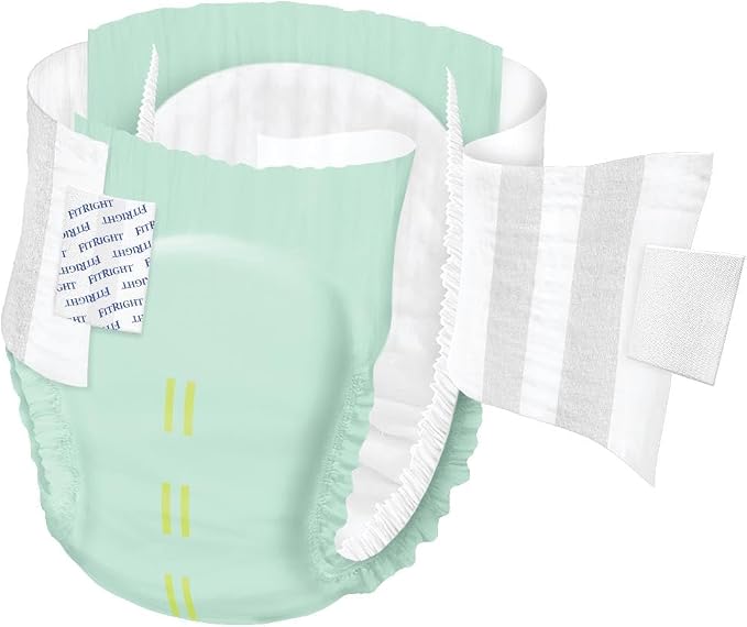 FitRight Stretch Ultra Adult Briefs, Incontinence Diapers with Tabs, Heavy Absorbency, Large/XL/2XL, 51 to 70", 20 Count (Pack of 4)